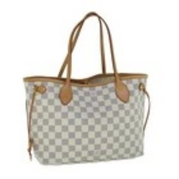 LOUIS VUITTON Damier Azur Neverfull PM Tote Bag N41362 LV Auth 62899A - Picture 1 of 16